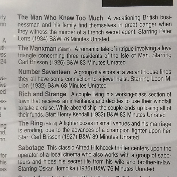 Alfred Hitchcock: The Legend Begins, 20 movies on 4 DVDs, Factory Sealed box set - Picture 8 of 12